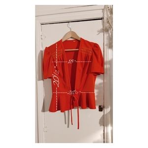 Orange-Red Blouse